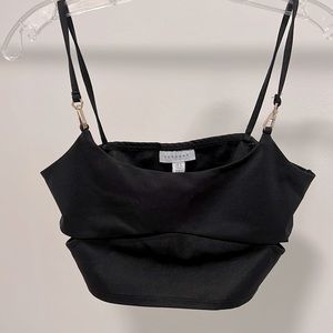 Topshop Black Crop Top